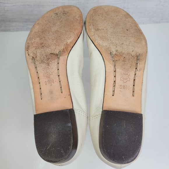 Michael Kors Leather Beige Studded Slip On Ballet Flats Size 6.5M - Picture 13 of 16